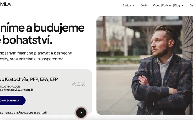 Náhled webu Jakub Kratochvíla